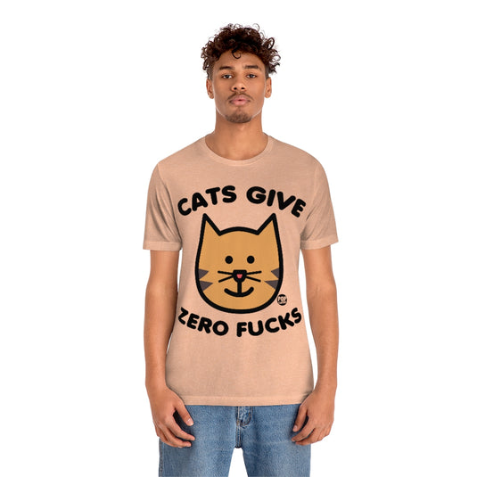 Cats Zero Fucks Unisex Tee