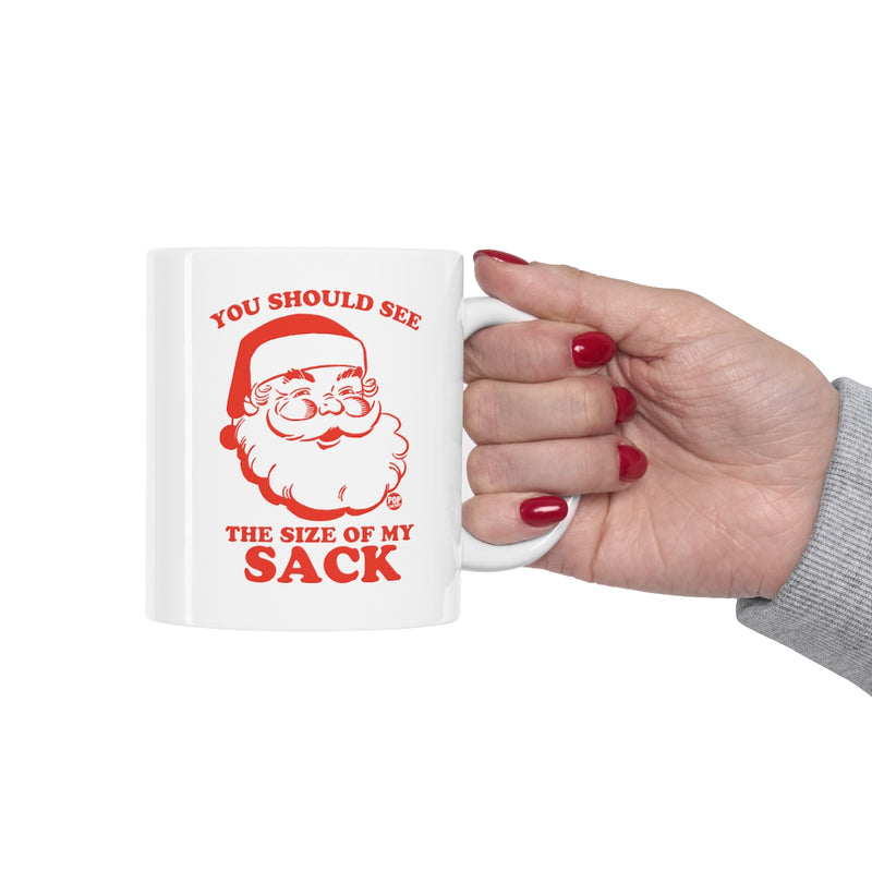 Load image into Gallery viewer, Santa Size Of My Sack Mug
