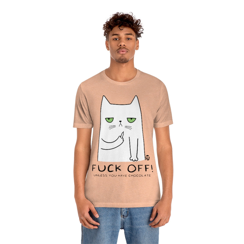 Load image into Gallery viewer, Fuck Off Chocolate Cat Unisex Tee
