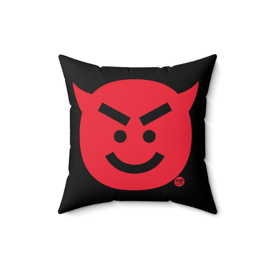 Devil Smiley Face Pillow