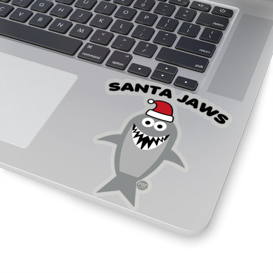 Santa Jaws Shark Sticker