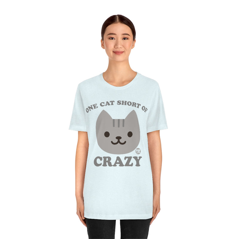 Load image into Gallery viewer, One Cat Short Crazy Unisex Tee
