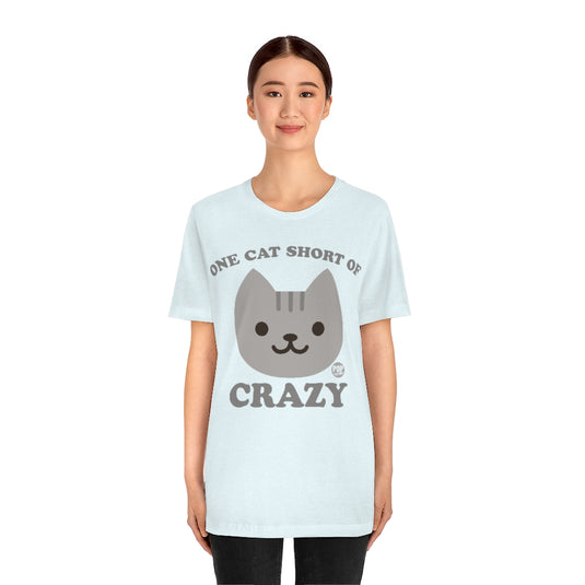 One Cat Short Crazy Unisex Tee