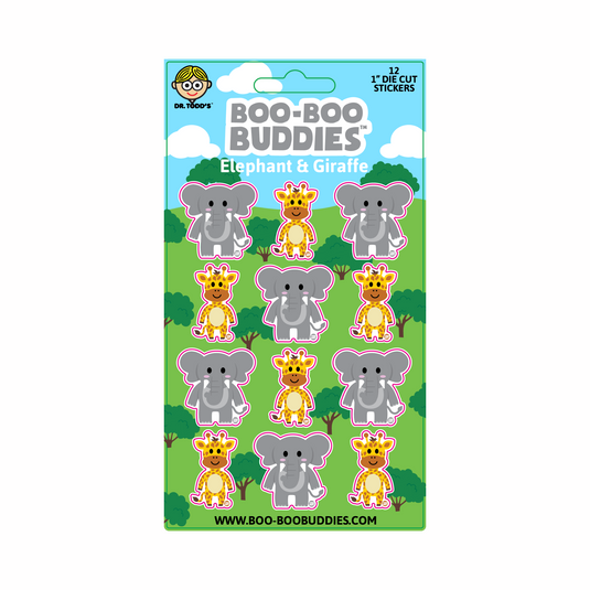 Elephant and Giraffe Sticker Sheet