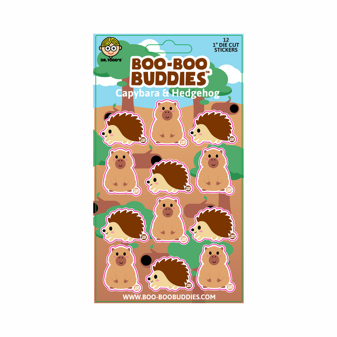 Capybara and Hedgehog Sticker Sheet