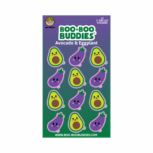 Avocado and Eggplant Sticker Sheet