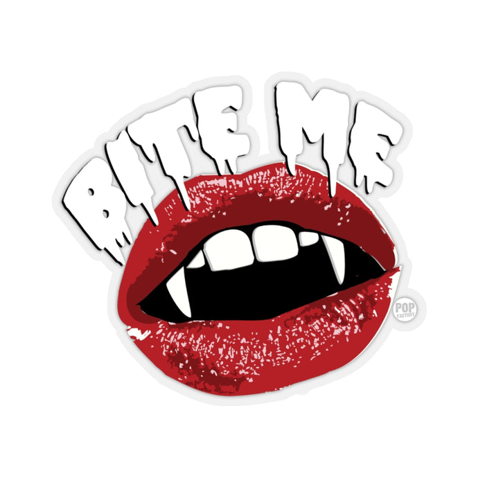 Bite Me Vampire Teeth Sticker