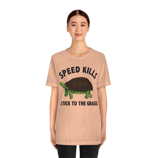 Speed Kills Grass Turtle Unisex Tee