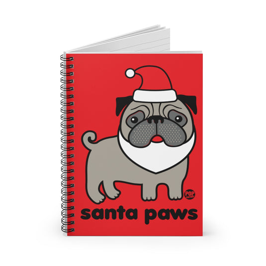 Santa Paws Pug Notebook