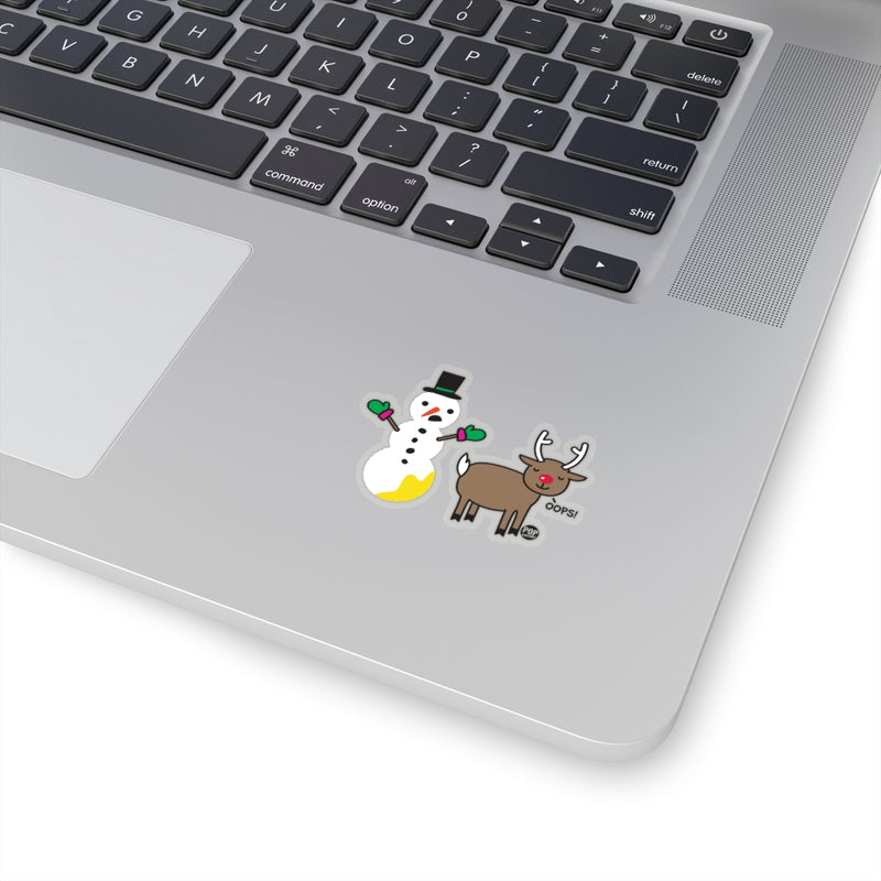 Load image into Gallery viewer, Reindeer Pee Snowman Sticker
