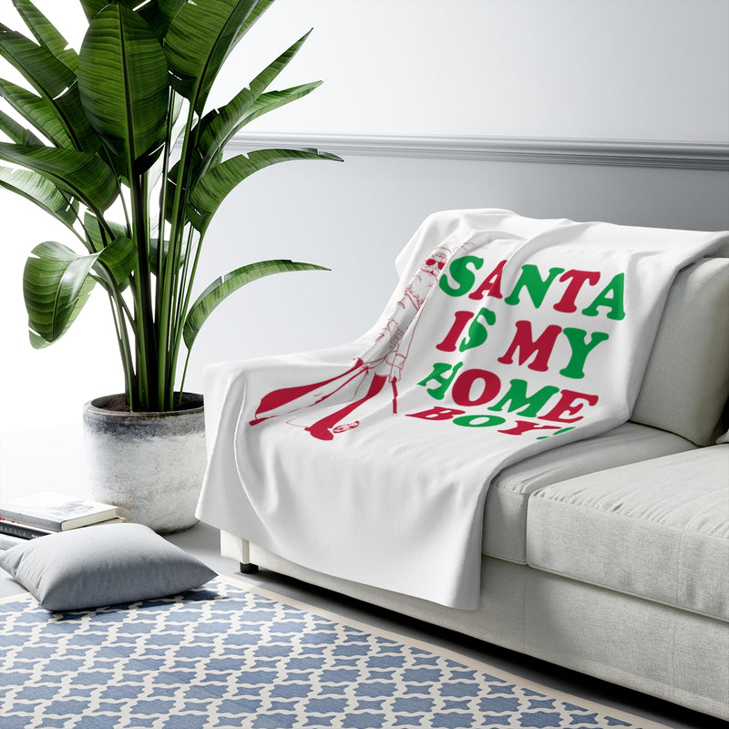 Load image into Gallery viewer, Santa Is My Home Boy Blanket
