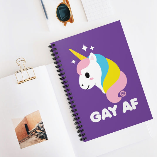 Gay AF Unicorn Notebook