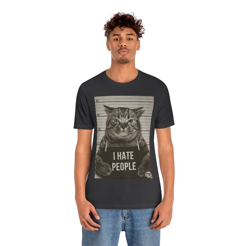 Load image into Gallery viewer, I Hate People Cat Unisex Tee
