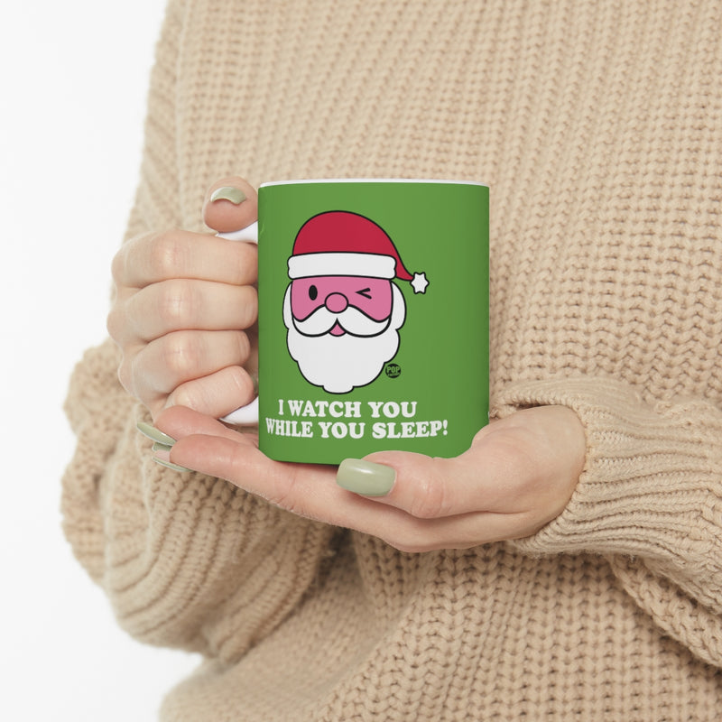 Load image into Gallery viewer, Santa Watch While You Sleep Mug
