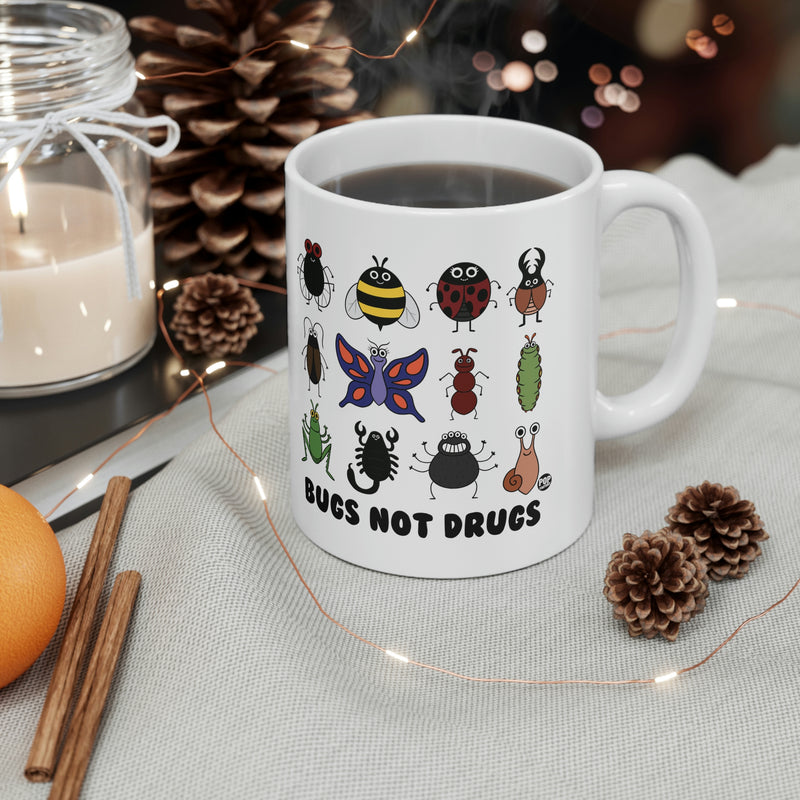 Load image into Gallery viewer, Bugs Not Drugs Mug

