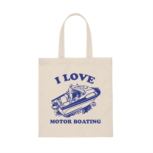 I Love Motor Boating Tote