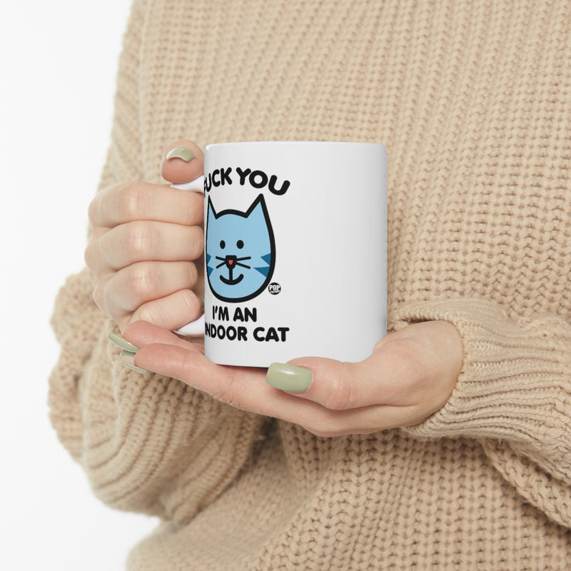 Load image into Gallery viewer, Fuck You Indoor Cat Mug
