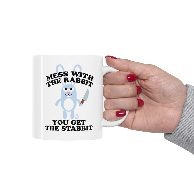 Load image into Gallery viewer, Mess With Rabbit Stabbit Mug

