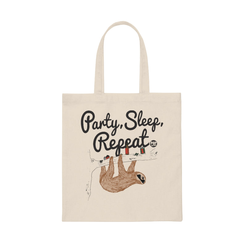 Load image into Gallery viewer, Party Sleep Repeat Sloth Tote
