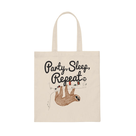 Party Sleep Repeat Sloth Tote