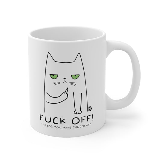 Fuck Off Chocolate Cat Mug