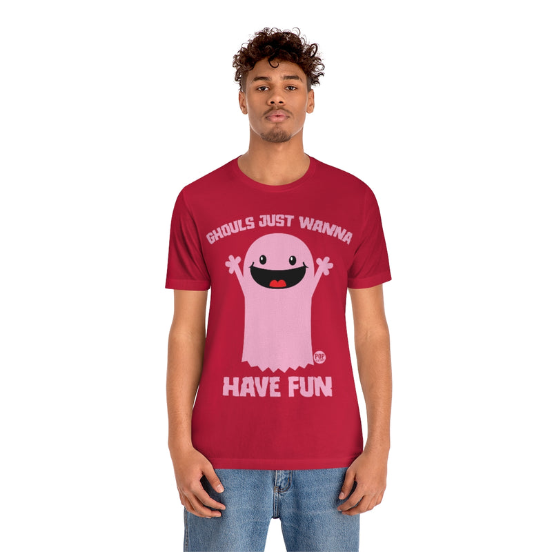 Load image into Gallery viewer, Ghouls Just Wanna Have Fun Ghost Unisex Tee
