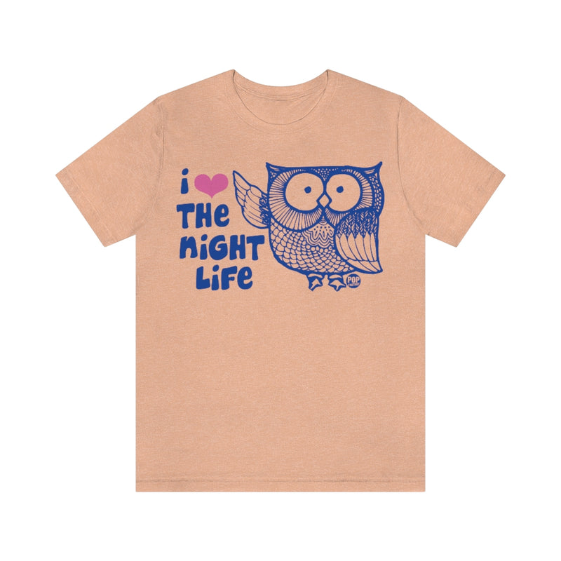 Load image into Gallery viewer, I Love Night Life Owl Unisex Tee
