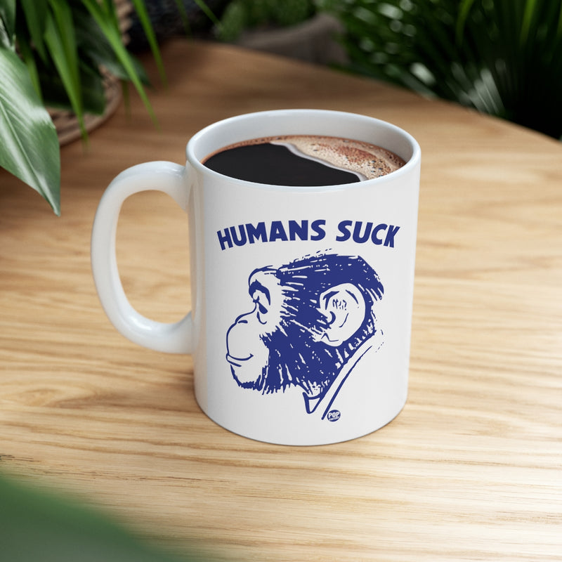 Load image into Gallery viewer, Humans Suck Chimp Mug
