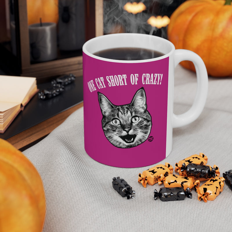 Load image into Gallery viewer, One Cat Short Of Crazy Mug
