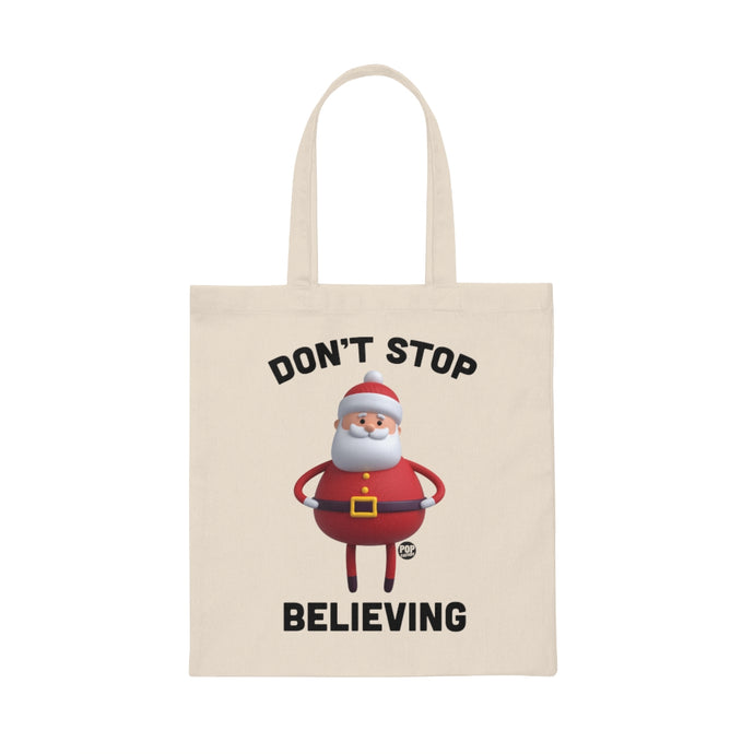 Don't Stop Believing Santa Toy Tote