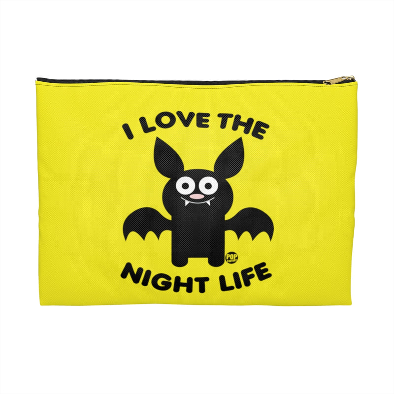 Load image into Gallery viewer, I Love Night Life Bat Zip Pouch
