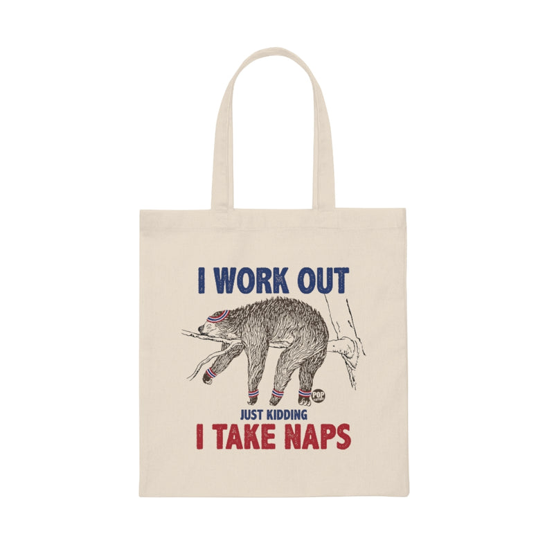 Load image into Gallery viewer, I Work Out Sloth Tote
