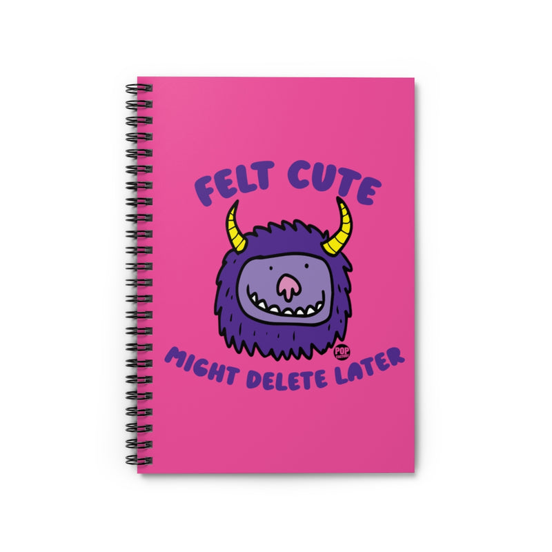 Load image into Gallery viewer, Felt Cute Might Delete Later Monster Notebook
