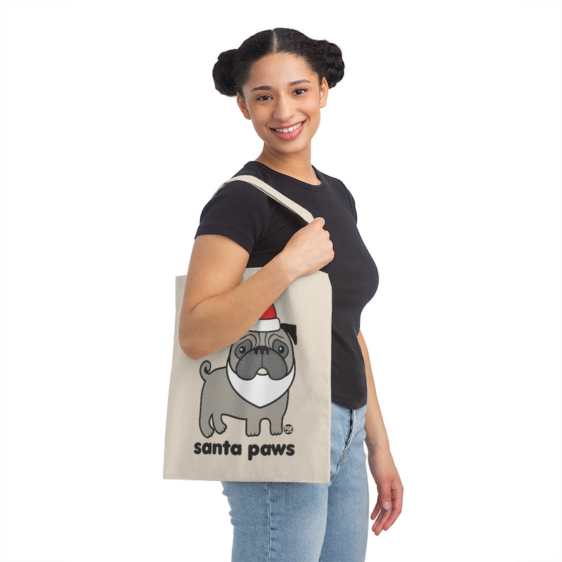 Load image into Gallery viewer, Santa Paws Pug Tote

