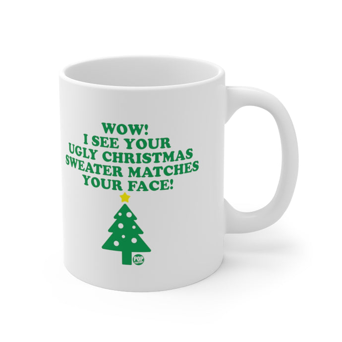 Ugly Xmas Sweater Match Face Mug