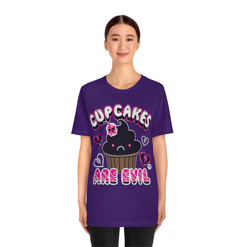 Load image into Gallery viewer, Cupcakes Are Evil Unisex Tee
