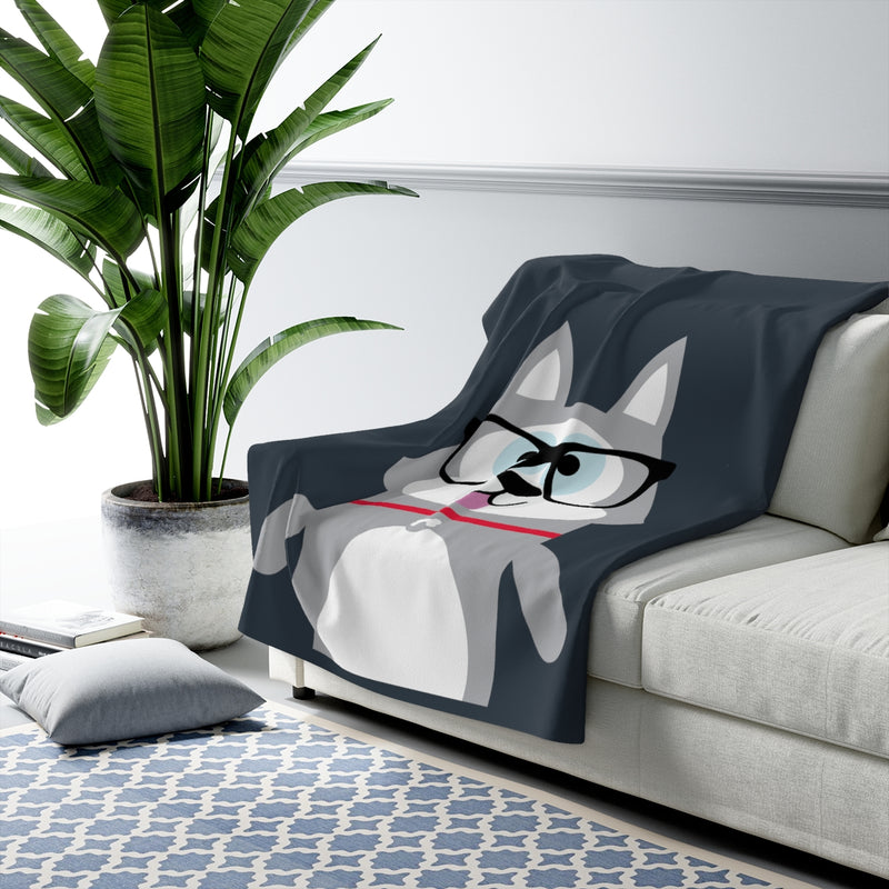 Load image into Gallery viewer, Bow Wow Meow Husky Blanket
