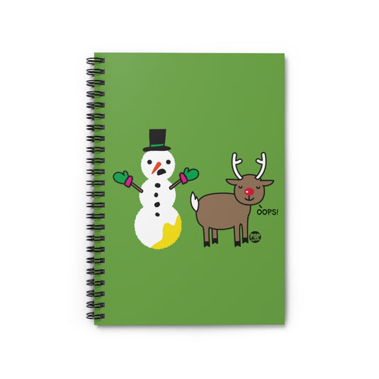 Reindeer Pee Snowman Notebook