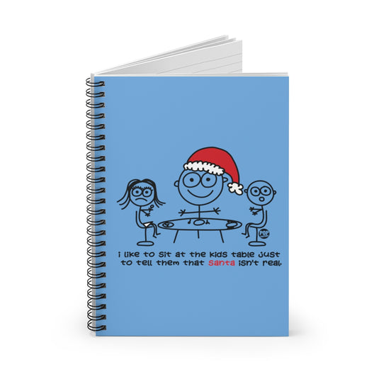 Sit At Kids Table Santa Notebook