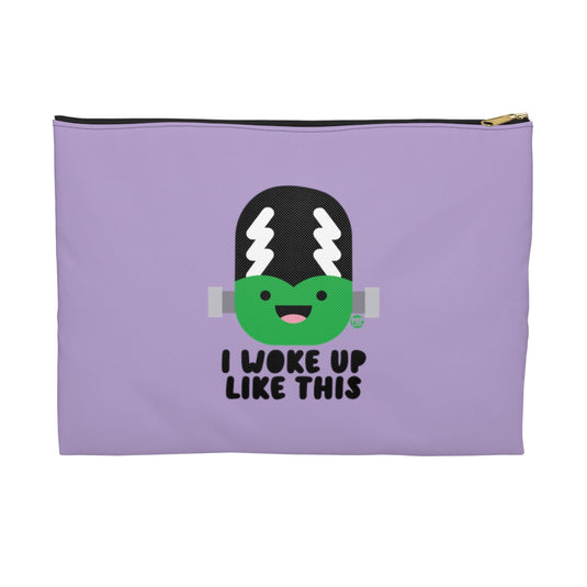 I Woke Up Like This Bride Frankenstein Zip Pouch