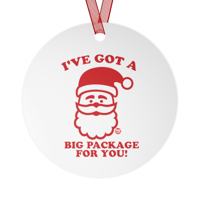 Santa Big Package Ornament