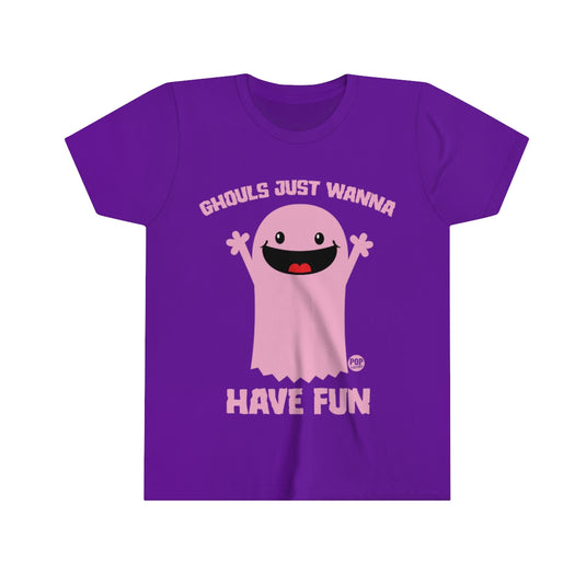 Ghouls Just Wanna Have Fun Ghost Youth Short Sleeve Tee