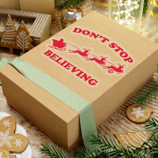 Don't Stop Believing Santa Sticker
