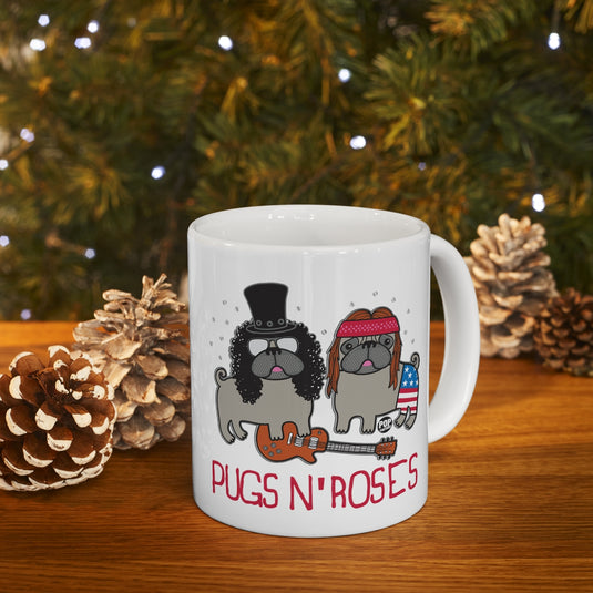 Pugs N Roses Mug