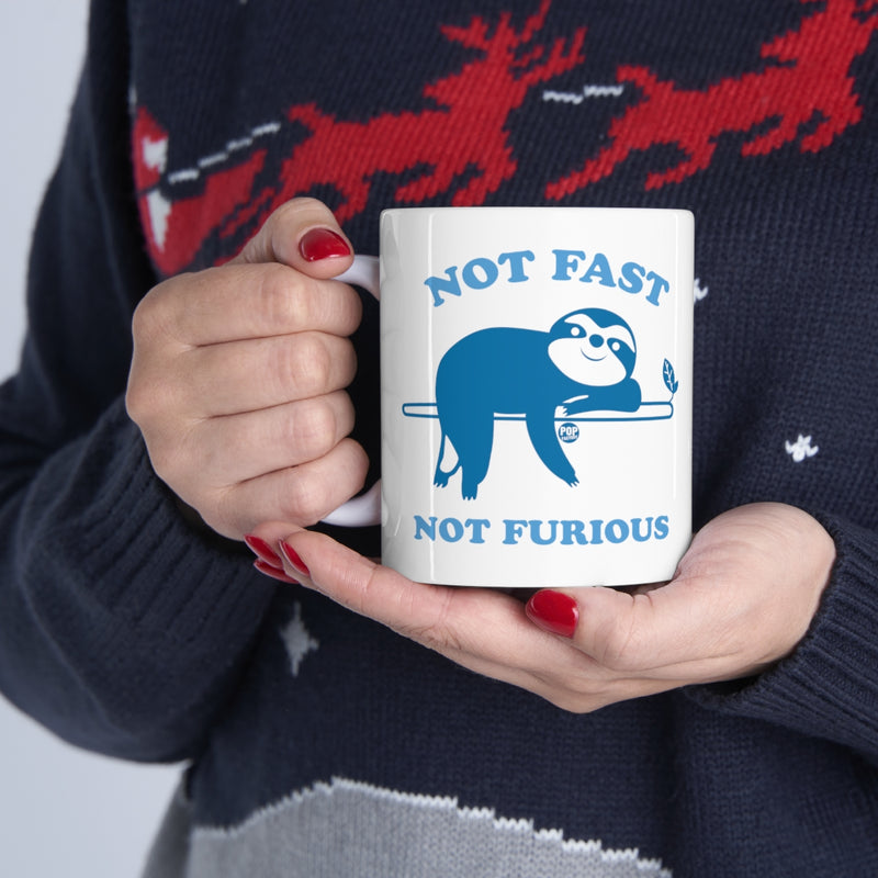Load image into Gallery viewer, Not Fast Not Furious Sloth Mug
