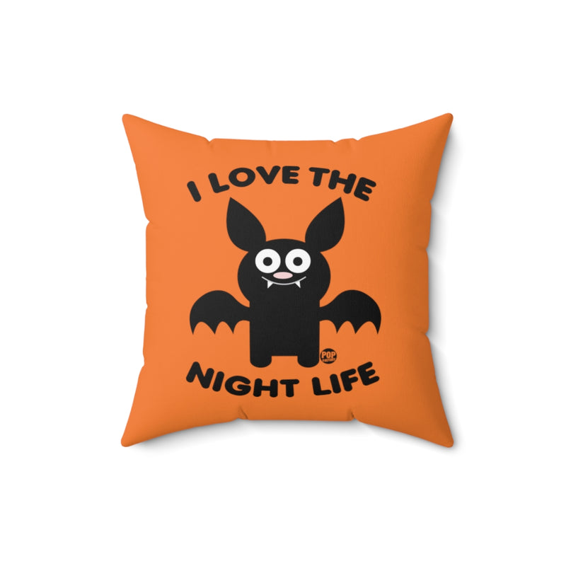 Load image into Gallery viewer, I Love Night Life Bat Pillow

