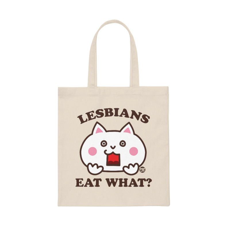 Load image into Gallery viewer, Lesbians Eat What Cat Tote
