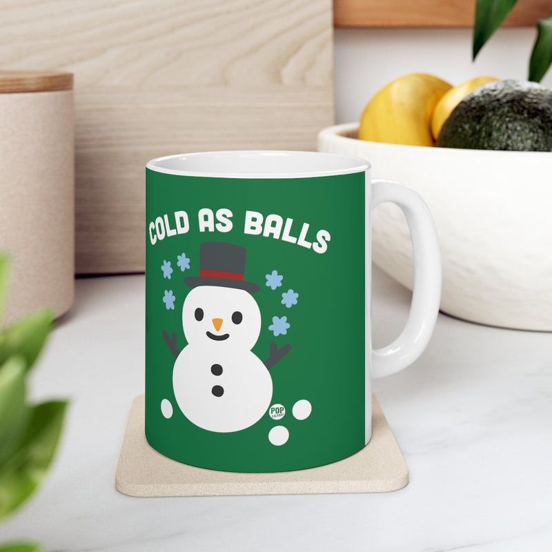 Load image into Gallery viewer, Cold As Balls Snowman Mug
