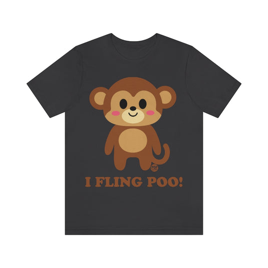 I Fling Poo Monkey Unisex Tee
