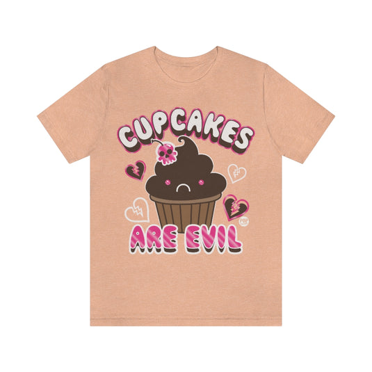 Cupcakes Are Evil Unisex Tee